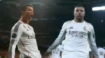 مبابي يقلد احتفال رونالدو ويعادل رقمه القياسي بالسعودية